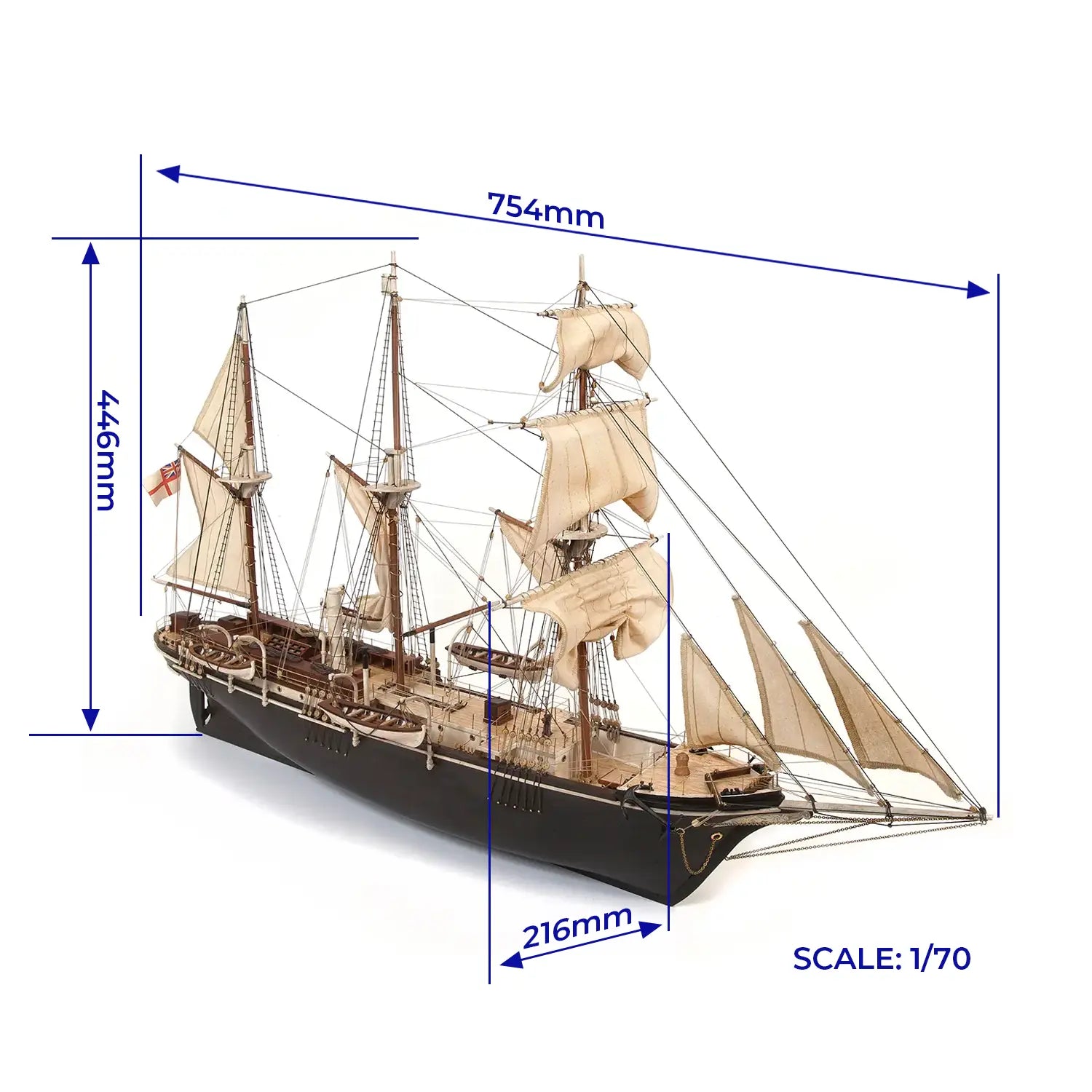 occre-endurance-maquette-bateau-shackleton-en-kit-bois-avec-base image 2