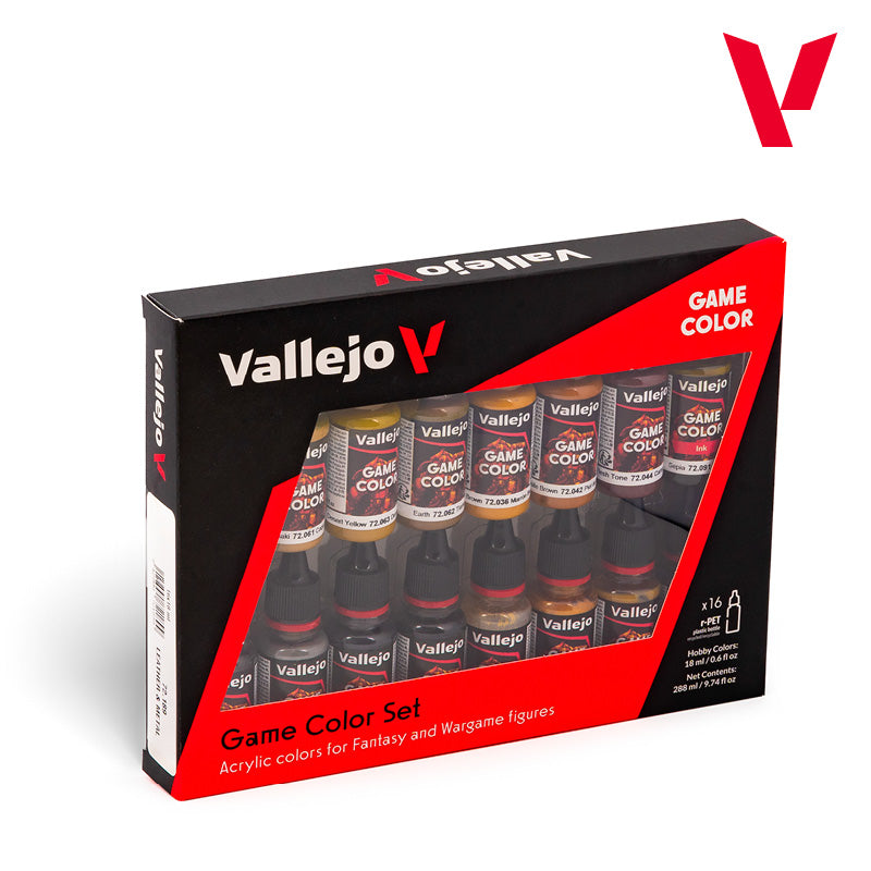 vallejo-game-color-set-16-couleurs-cuir-et-m-tal-16-x-18-ml image 1