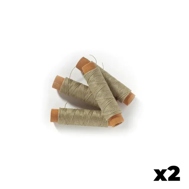 occre-filo-cotone-crudo-0-15-fil-fin-gr-ement-maquette-bateau image 1