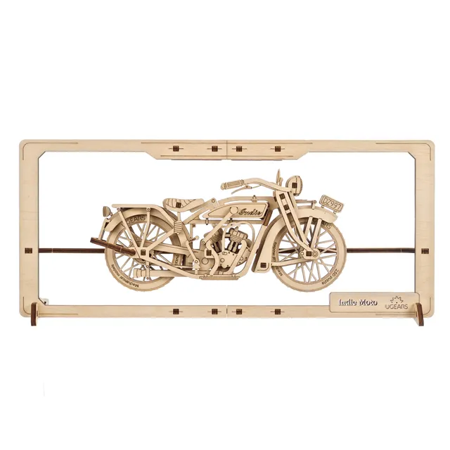 ugears-indie-moto-2-5d-puzzle-tableau-moto-bois-mobile image 1
