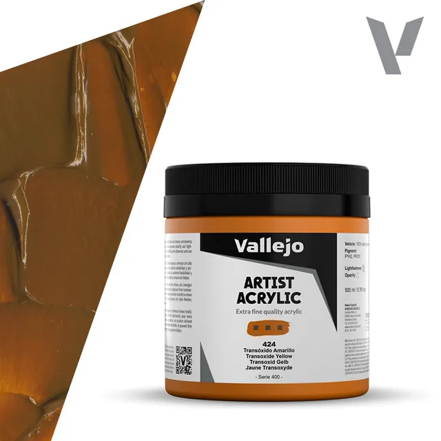 vallejo-peinture-acrylique-transoxyde-jaune-500-ml-beaux-arts image 1