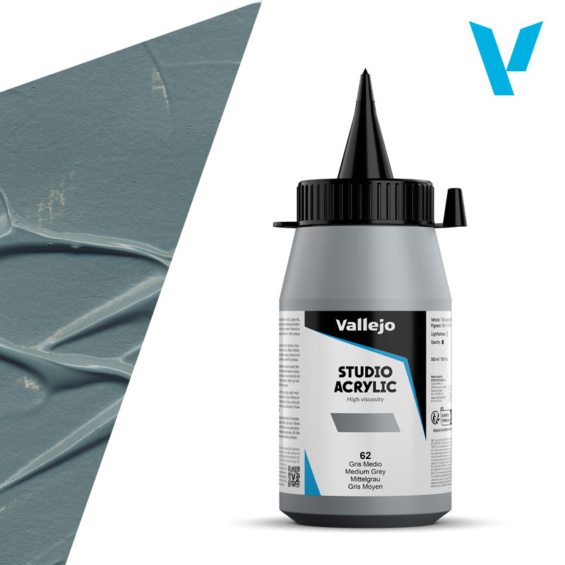 vallejo-peinture-acrylique-gris-moyen-500-ml-beaux-arts image 1