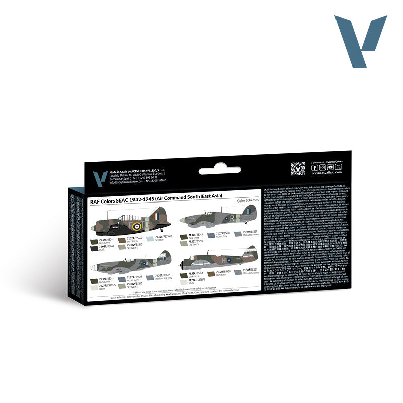 vallejo-model-air-set-8-couleurs-avions-raf-seac-1942-1945-8x18-ml image 2