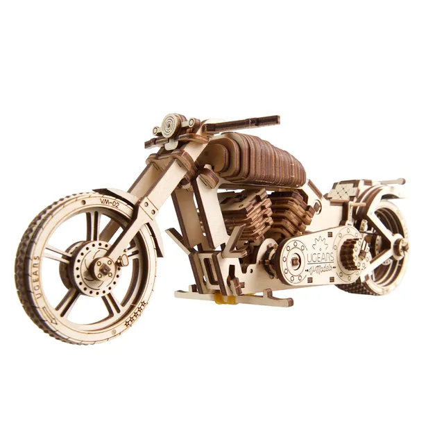 ugears-bike-vm-02-moto-cruiser-m-canique-en-bois image 1