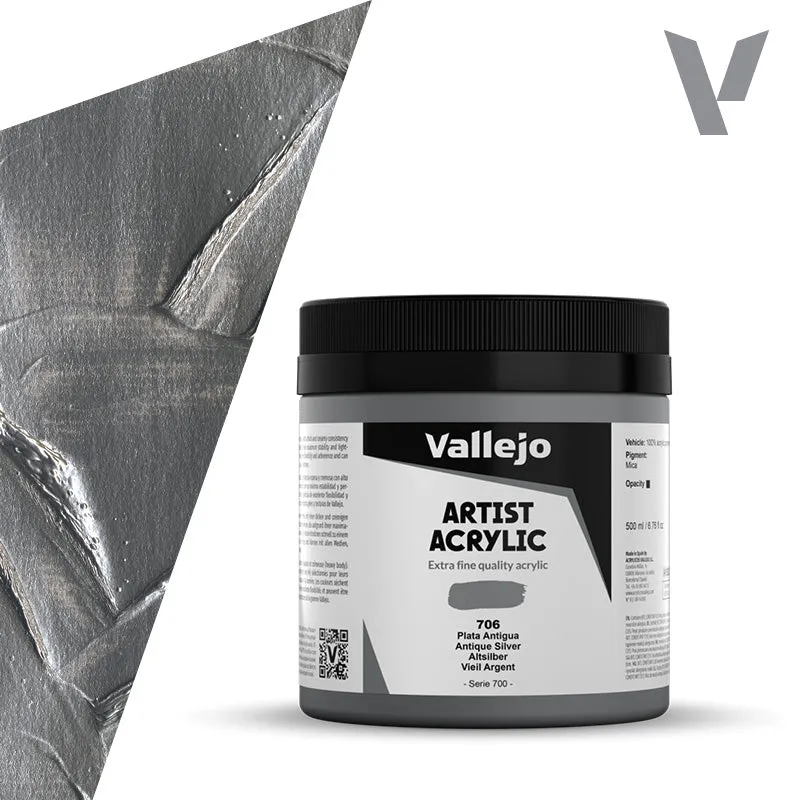 vallejo-belle-arti-peinture-acrylique-argent-antique-500-ml image 1