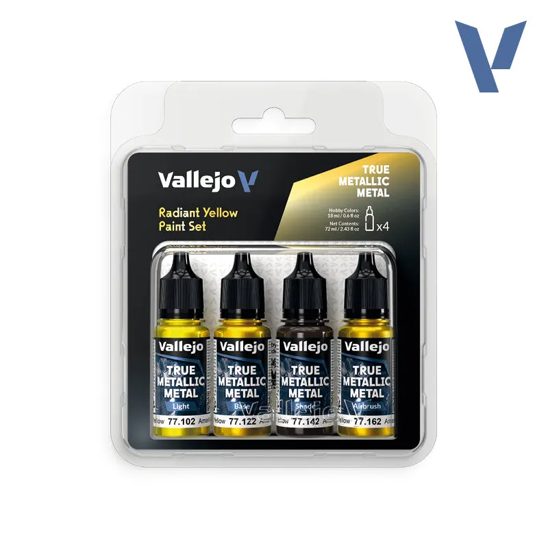 vallejo-true-metallic-metal-set-jaune-radiant-4-x-18-ml-miniatures image 1
