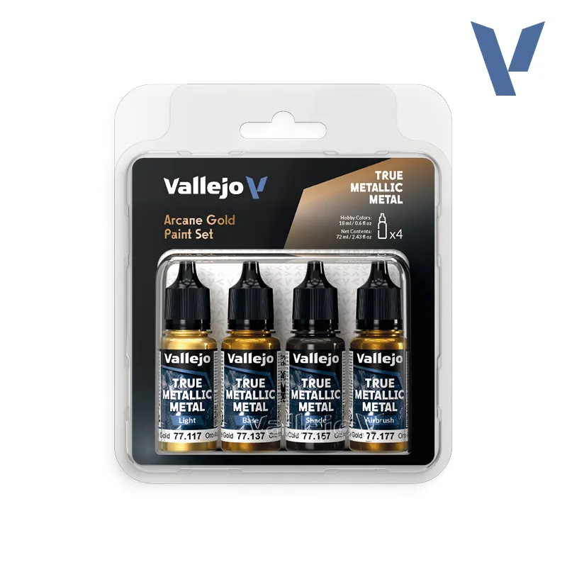 vallejo-true-metallic-set-or-arcano-4-x-18-ml-pour-miniatures image 1