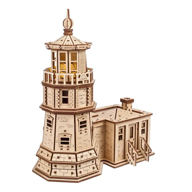 ugears-split-rock-lighthouse-maquette-phare-m-canique-en-bois image 1