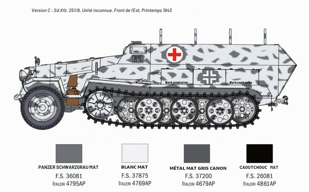 italeri-7077s-sd-kfz-251-8-ambulance-ww2-maquette-militaire-monter image 5