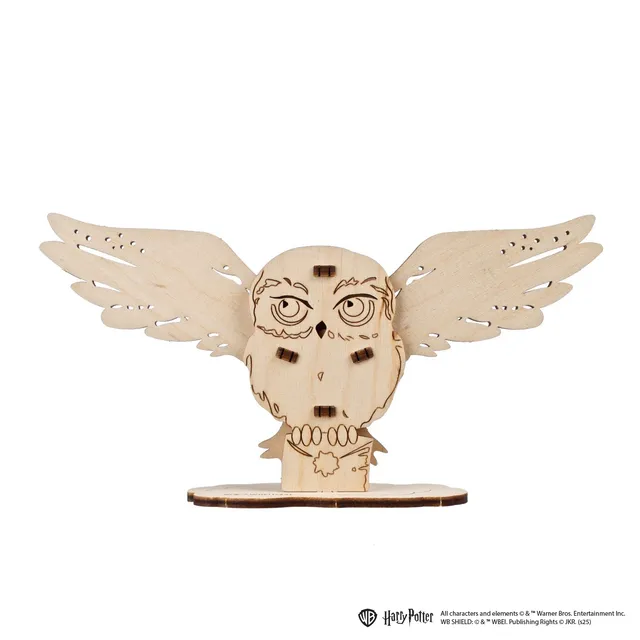 ugears-hedwig-chouette-maquette-bois-3d-colorier-harry-potter image 1