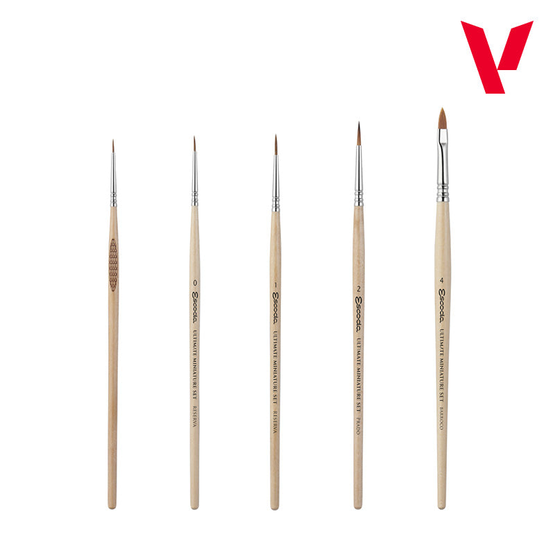 vallejo-x-escoda-ultimate-miniature-set-6-peintures-game-color-5-pinceaux image 4