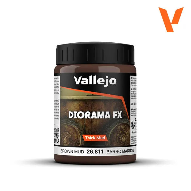 vallejo-diorama-fx-texture-brown-mud-200-ml-boue-marron image 1