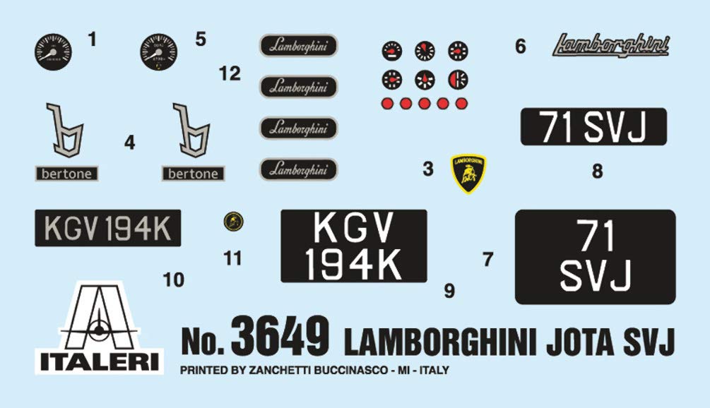 italeri-3649-lamborghini-miura-jota-svj-maquette-voiture-multicolore image 4