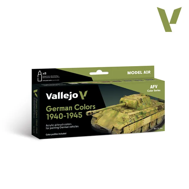 vallejo-model-air-set-8-couleurs-v-hicules-allemands-1940-1945-8-x-18-ml image 1