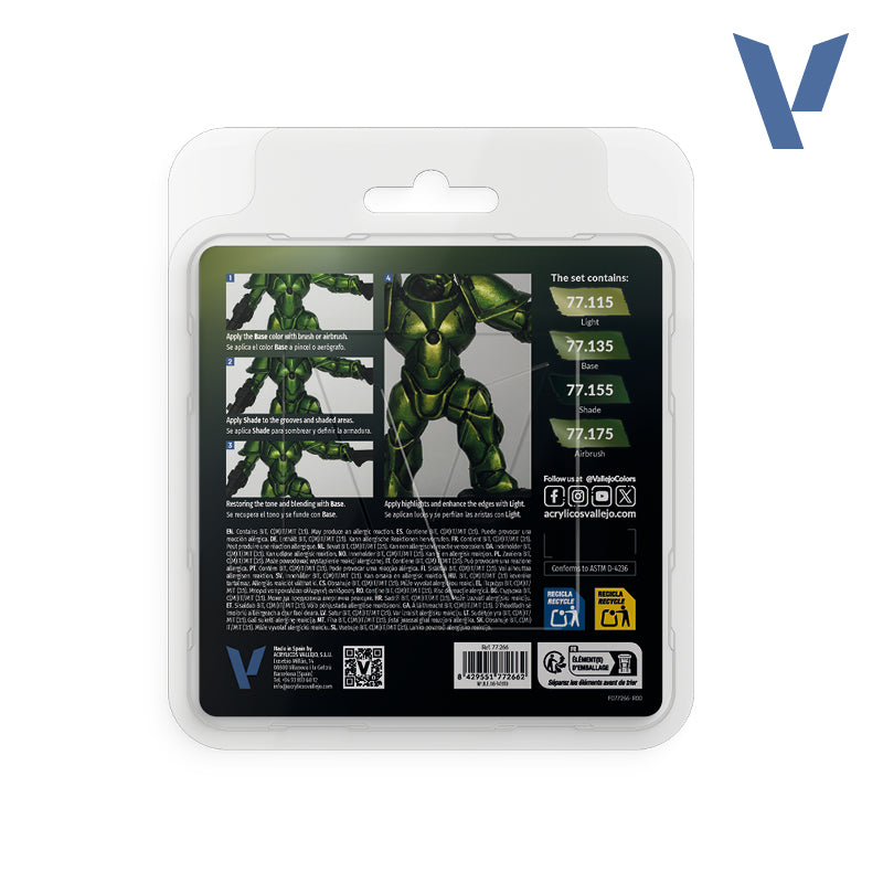 vallejo-true-metallic-set-vert-ambre-4-x-18-ml-miniatures image 2