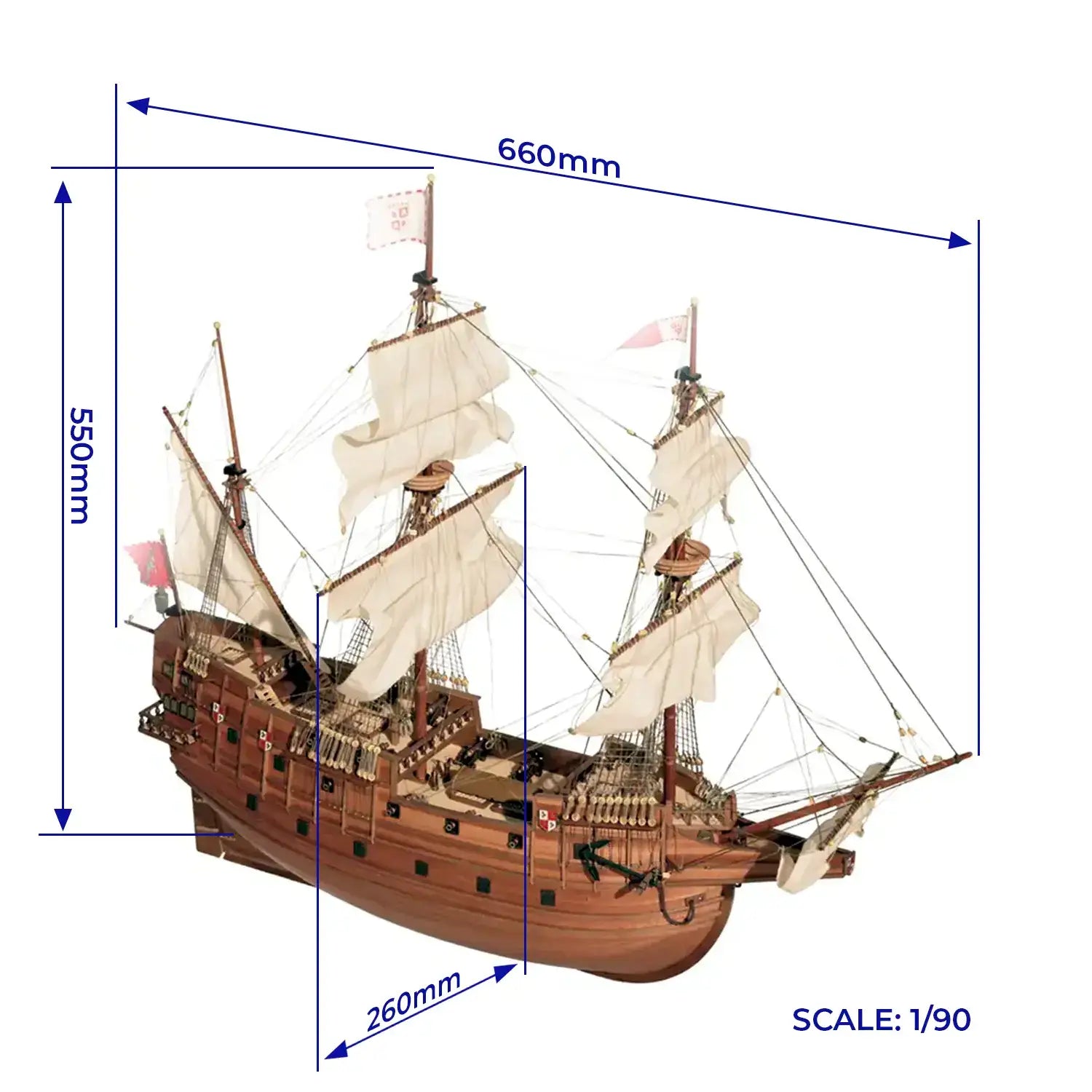 occre-san-mart-n-maquette-galion-espagnol-bois-kit-armada-1588 image 3
