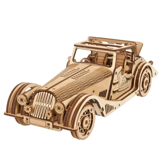 ugears-sports-car-rapid-mouse-roadster-classique-en-bois-m-canique-moteur-ressor image 1