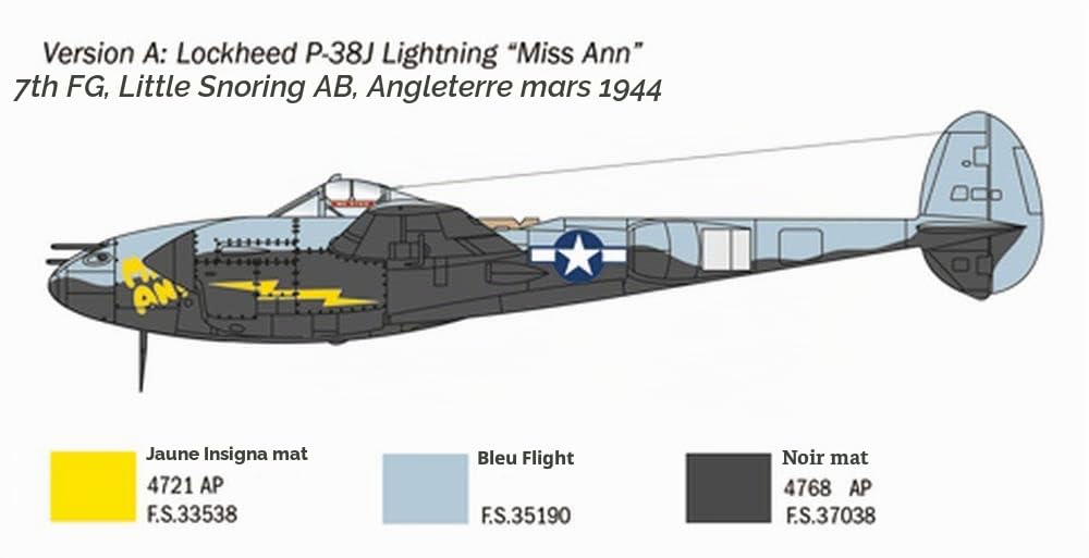 italeri-p-38j-lightning-1-72-maquette-avion-militaire-seconde-guerre-mondiale image 4