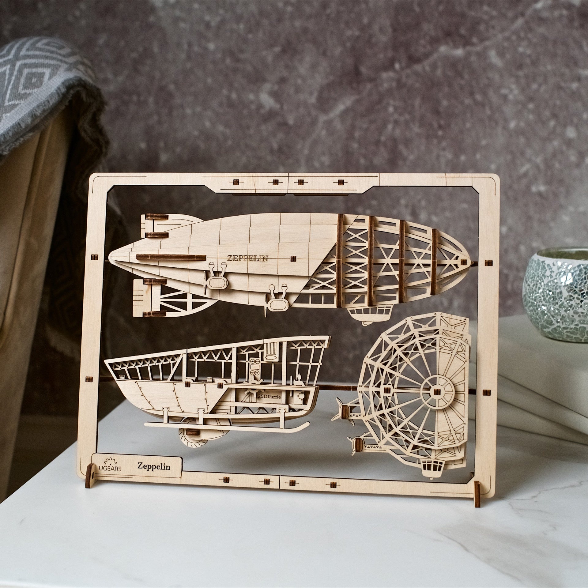 ugears-zeppelin-puzzle-2-5d-tableau-bois-coloring-models image 7