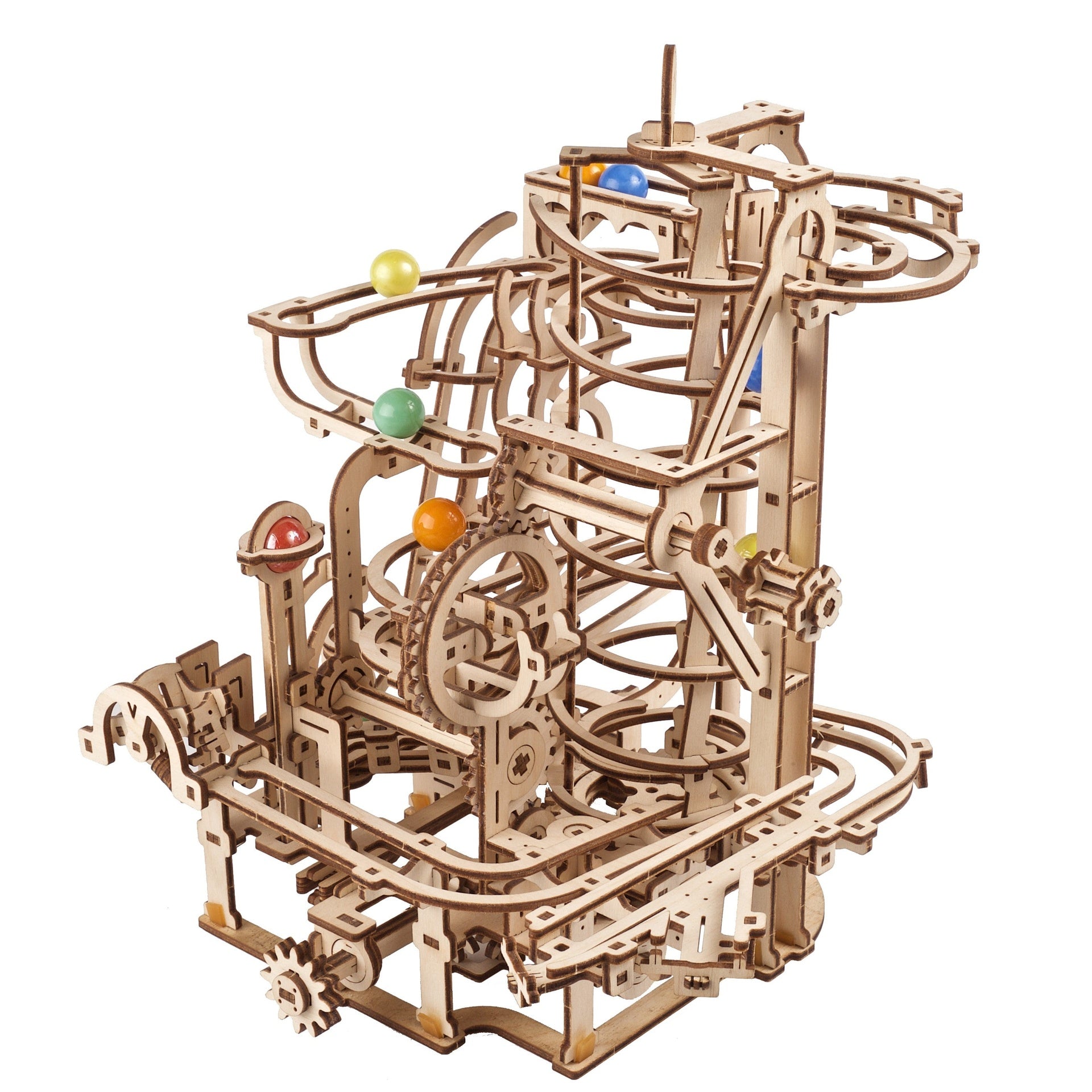 ugears-marble-run-spiral-hoist-circuit-de-billes-m-canique-en-bois image 2