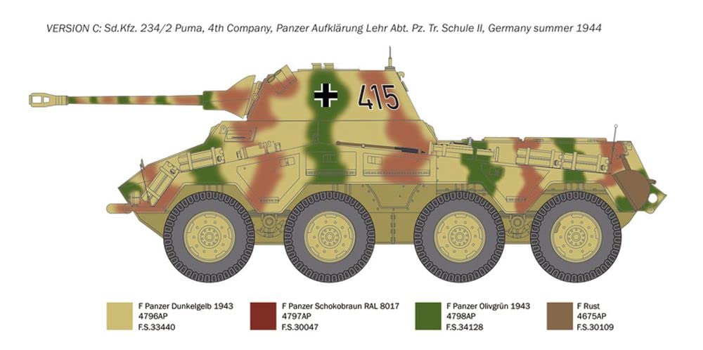 italeri-6572-sd-kfz-234-2-puma-maquette-blind-1-35-monter image 6