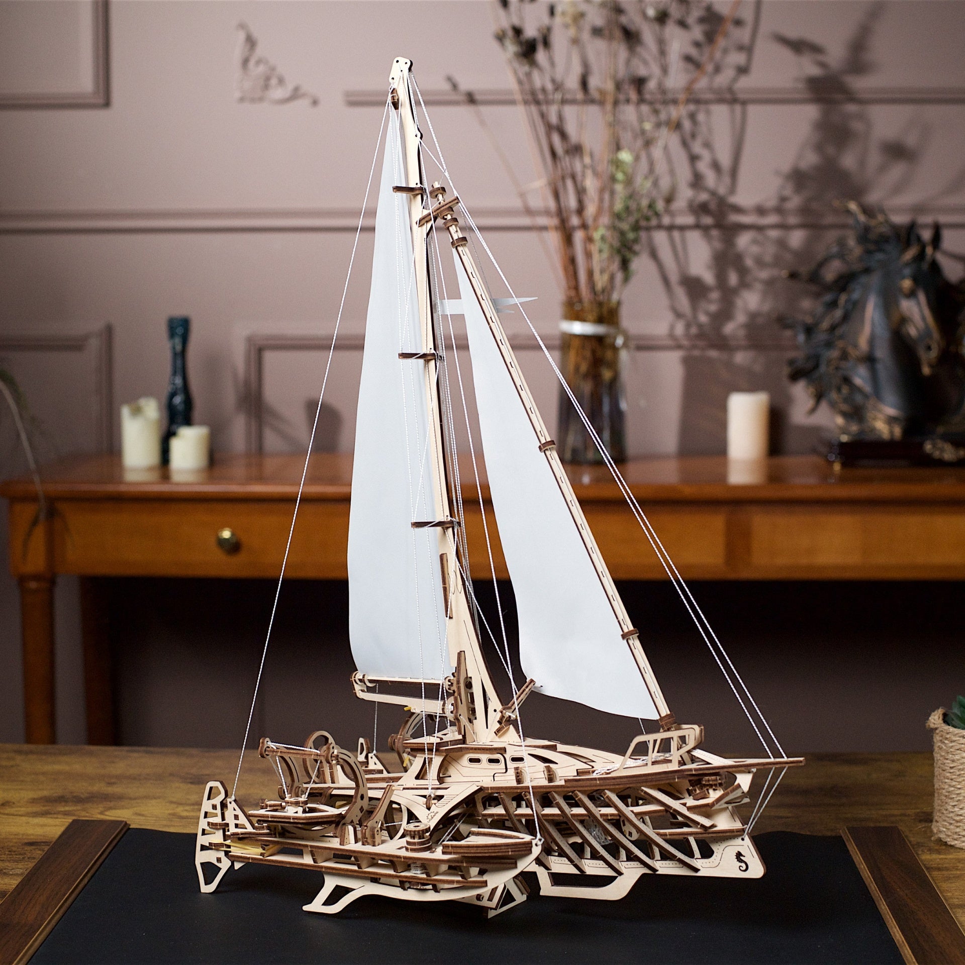 ugears-trimaran-merihobus-maquette-m-canique-bois-voilier image 7