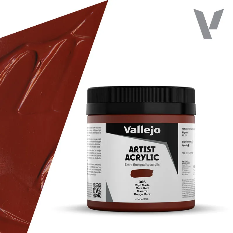 vallejo-beaux-arts-peinture-acrylique-rouge-mars-500-ml image 1