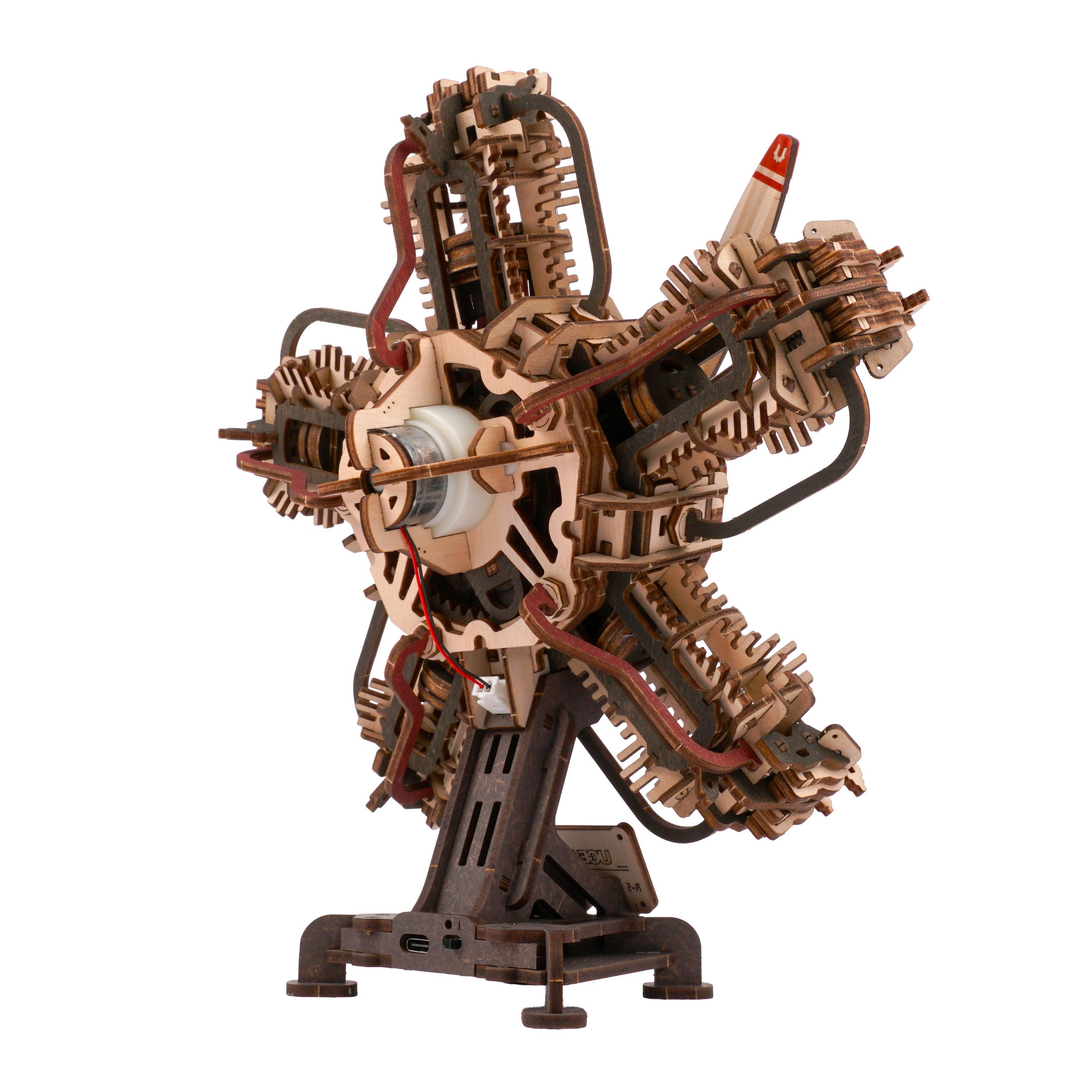 ugears-r-5-aircraft-engine-maquette-bois-moteur-d-avion-radial-5-cylindres image 5