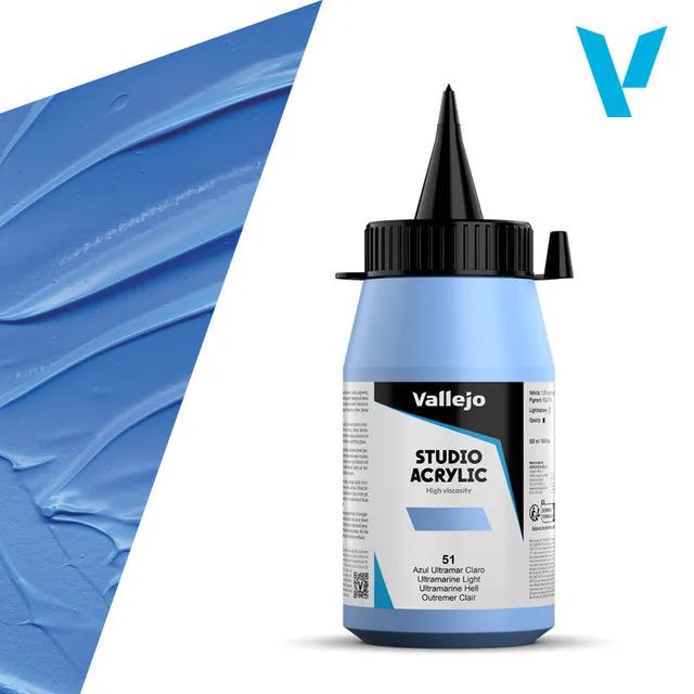 vallejo-acrylique-beaux-arts-500-ml-bleu-outremer-clair-opaque image 1