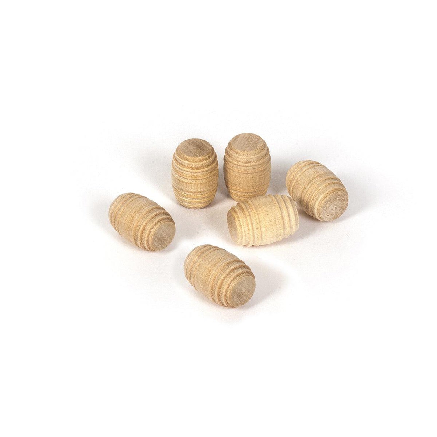 occre-barile-lot-de-6-barils-en-bois-tourn-pour-maquette-bateau image 1