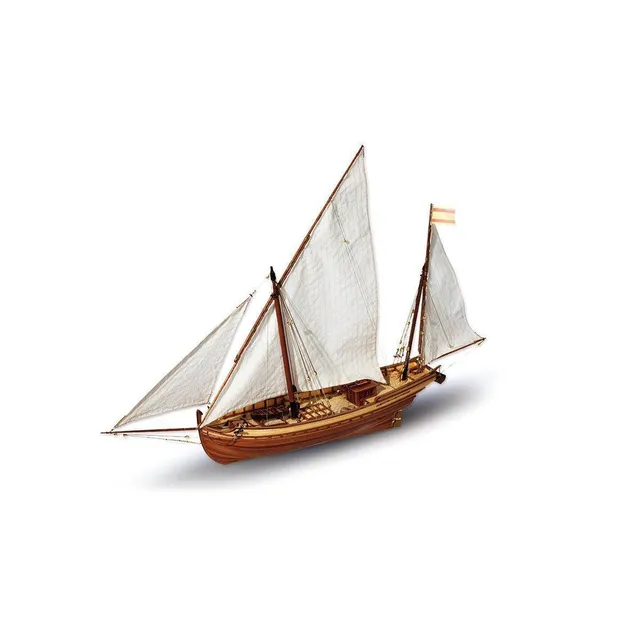 occre-san-juan-maquette-go-lette-marchande-bois-kit-navigation-antilles image 1