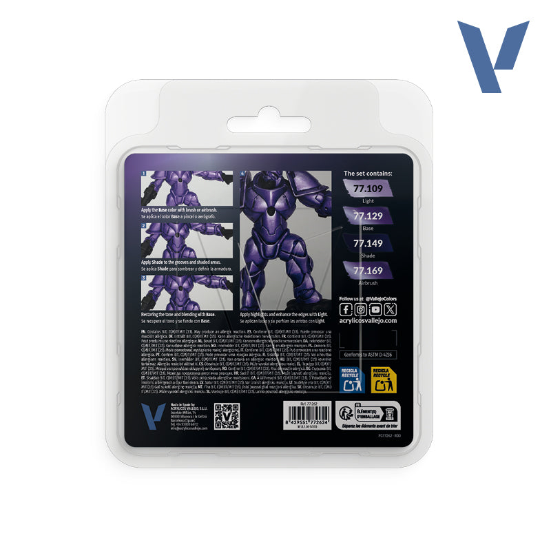 vallejo-true-metallic-metal-set-violet-c-leste-4-x-18-ml-pour-miniatures image 2