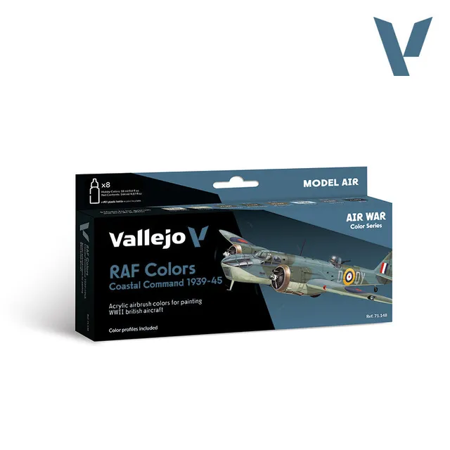 vallejo-model-air-set-8-couleurs-raf-coastal-command-1939-1945 image 1