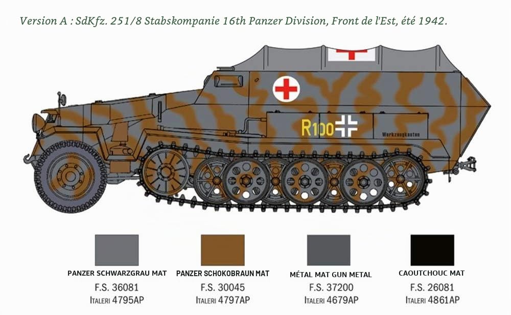 italeri-7077s-sd-kfz-251-8-ambulance-ww2-maquette-militaire-monter image 3
