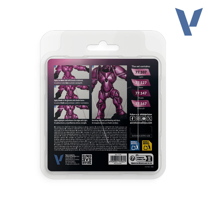 vallejo-true-metallic-set-magenta-crimson-4-x-18-ml-pour-miniatures image 2
