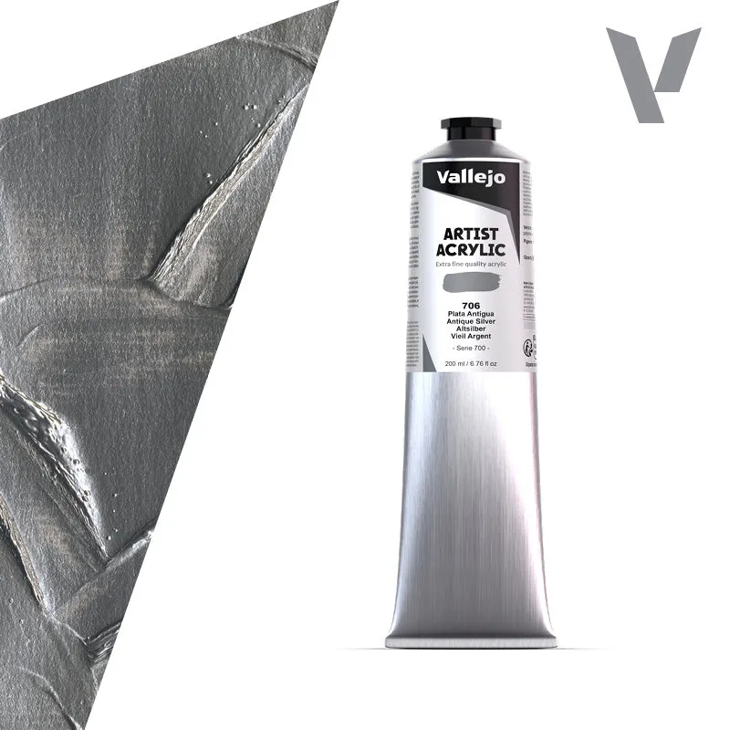 vallejo-acrylique-beaux-arts-argent-antique-200-ml image 1