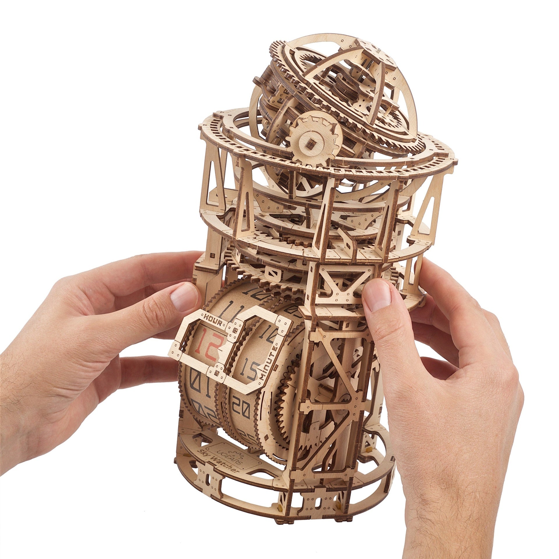 ugears-sky-watcher-tourbillon-table-clock-horloge-m-canique-bois image 4