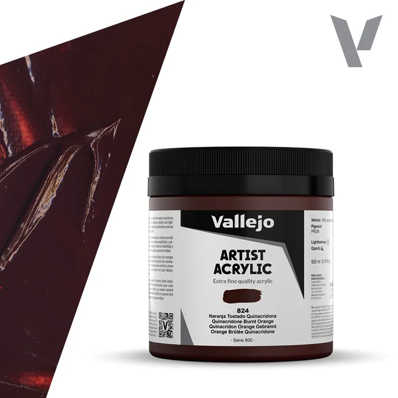vallejo-acrylique-beaux-arts-500-ml-orange-quinacridone-br-l-peinture-artiste image 1