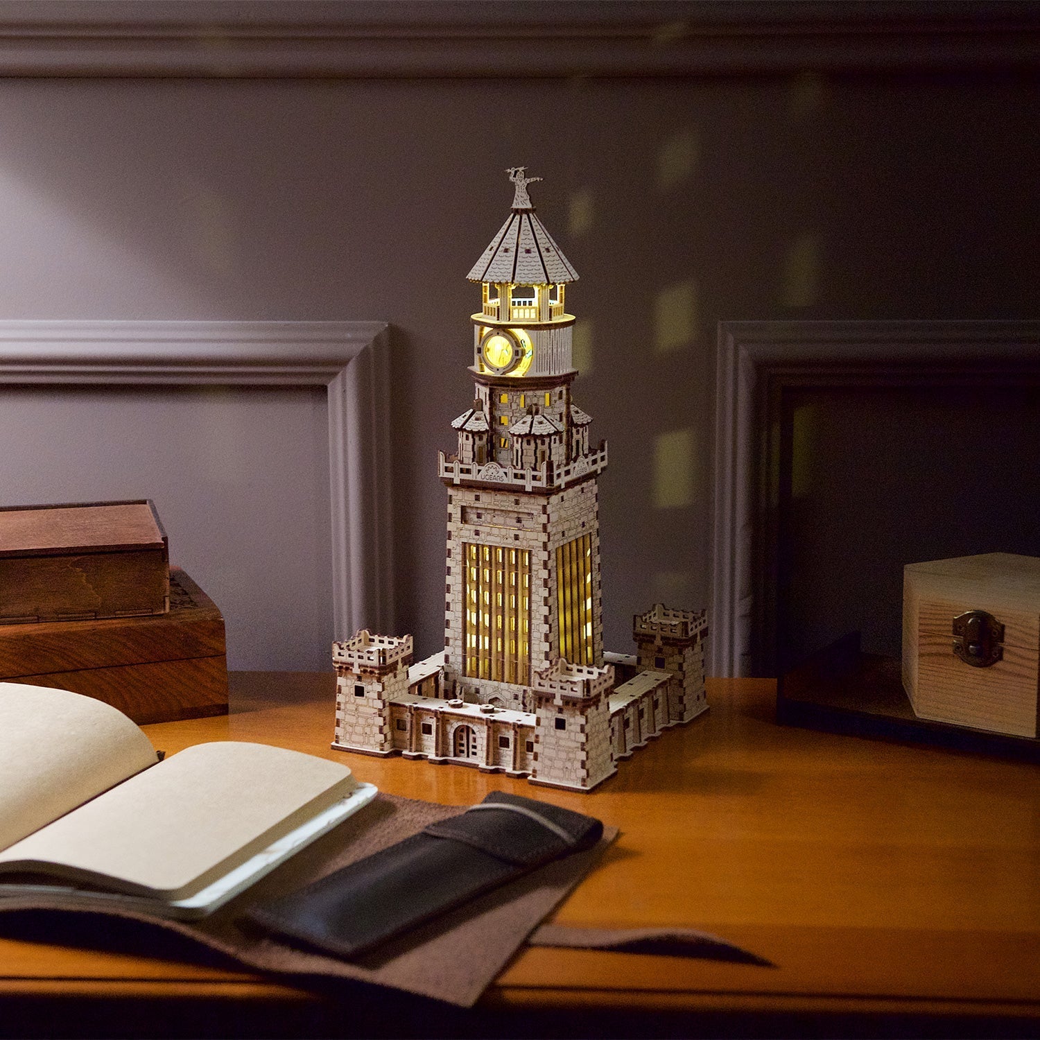 ugears-phare-d-alexandrie-maquette-bois-m-canique image 8