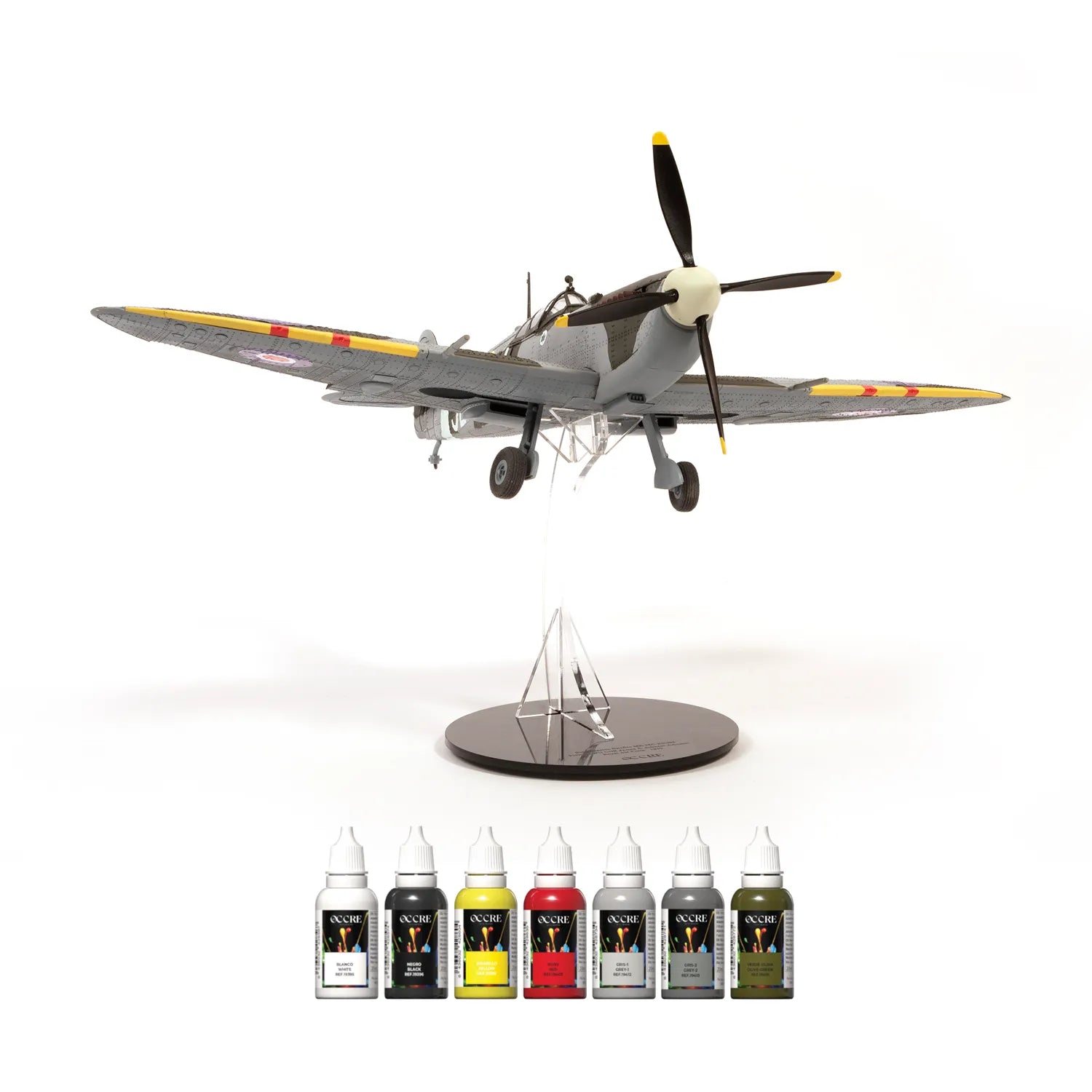 occre-supermarine-spitfire-en398-ixc-pack-7-peintures-acryliques-avion image 2