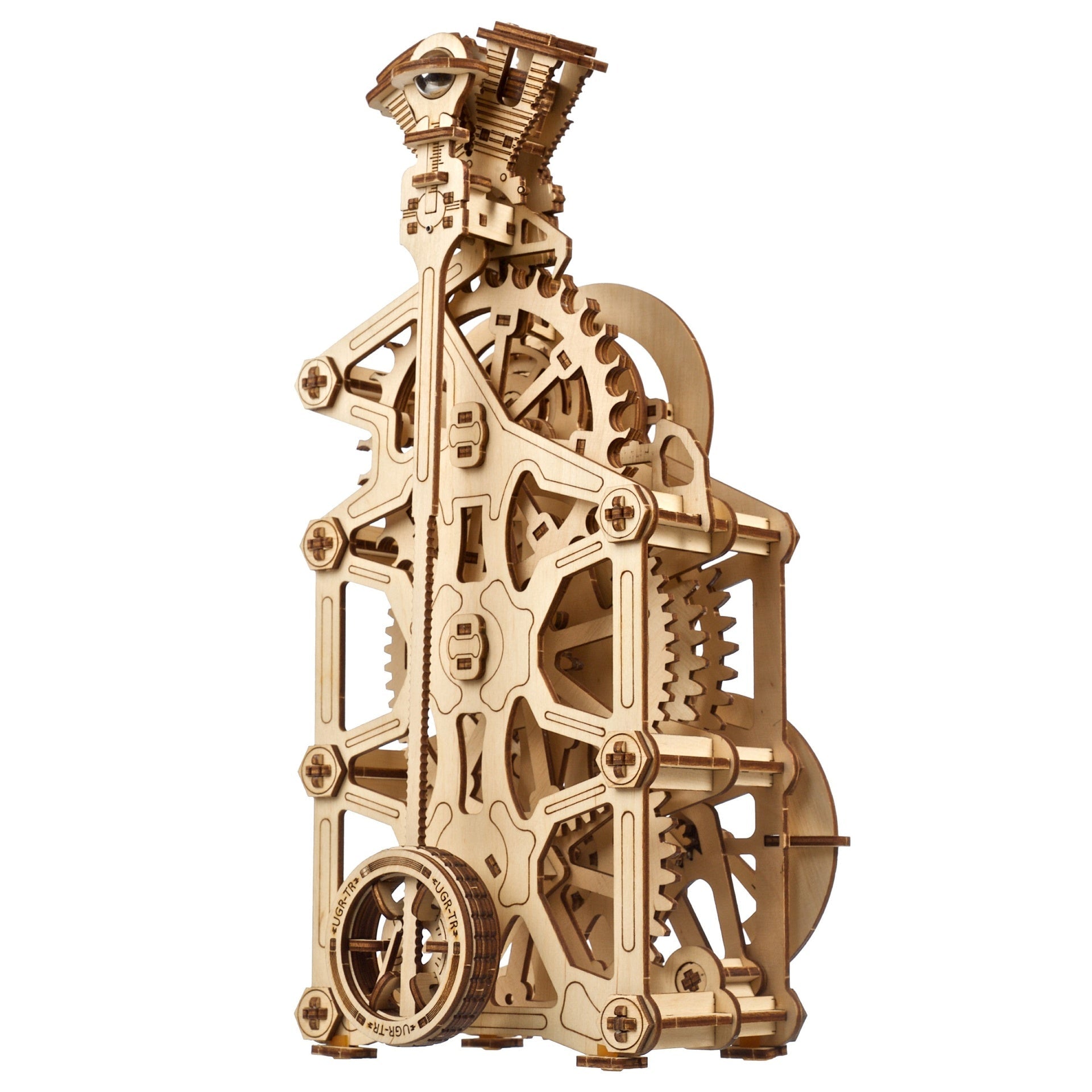 ugears-engine-clock-horloge-m-canique-bois-moteur-construire image 2
