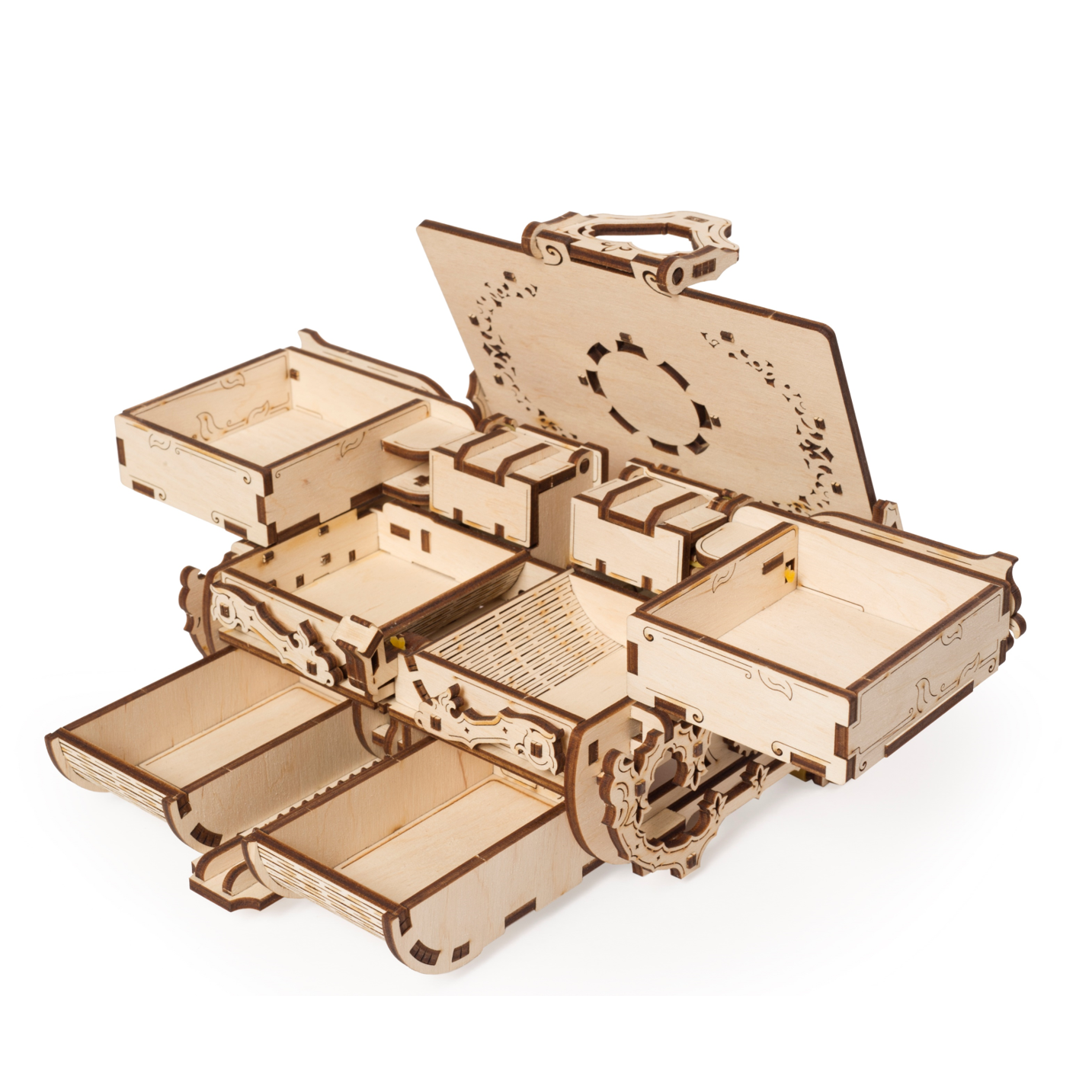 ugears-antique-box-bo-te-m-canique-bois-6-compartiments image 2