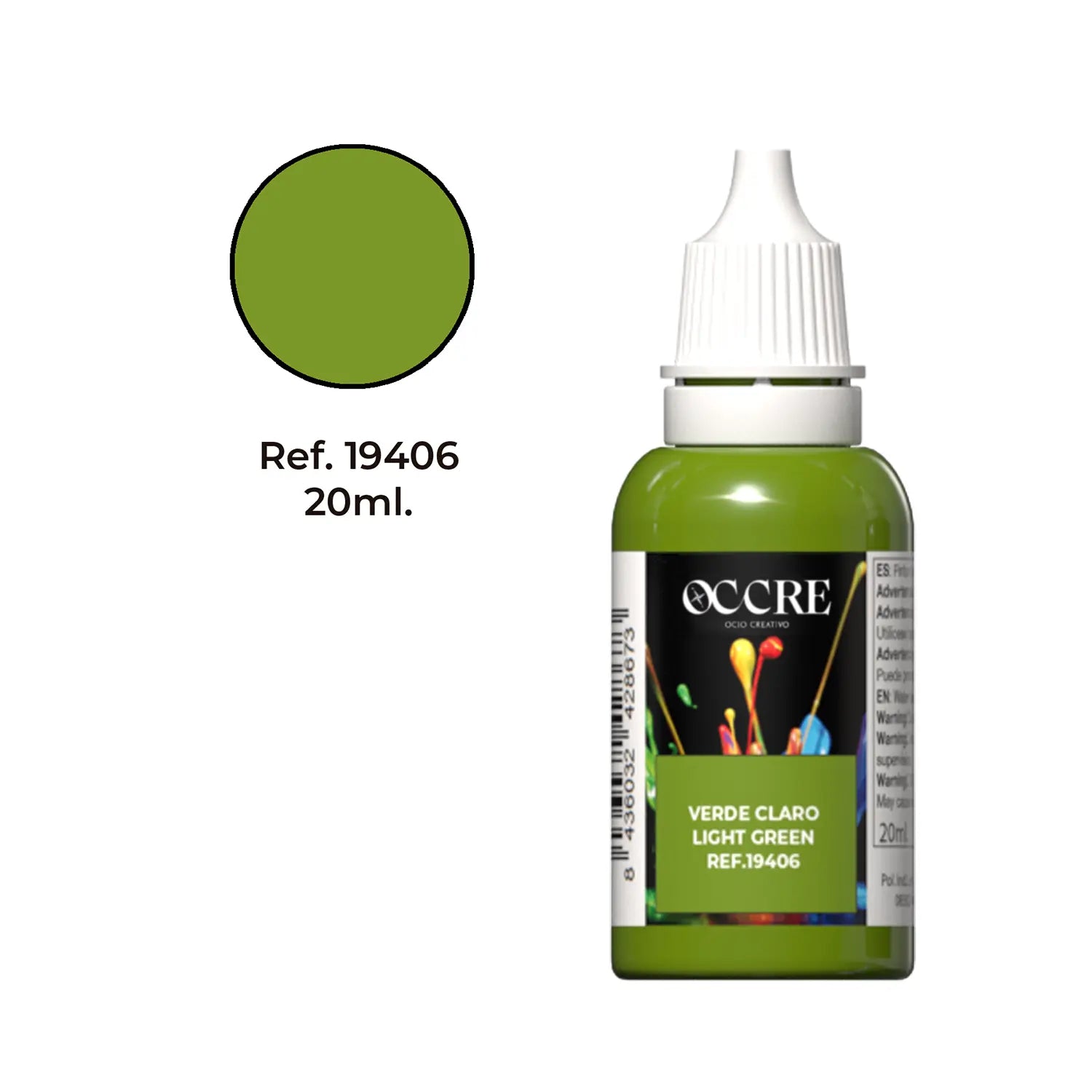 occre-peinture-acrylique-vert-clair-20-ml-mod-lisme image 1