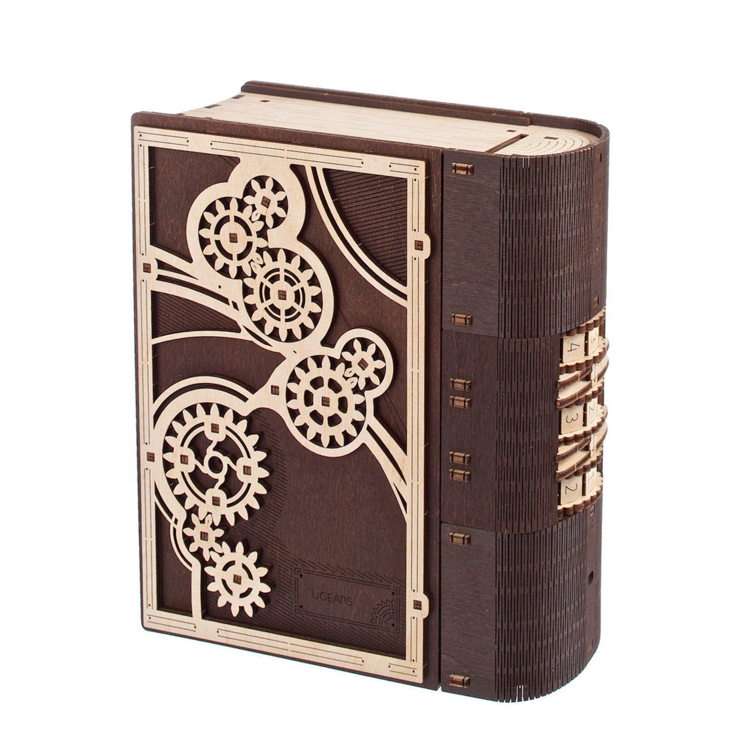 ugears-book-of-secrets-maquette-m-canique-en-bois-coffre-fort-livre-assembler image 4