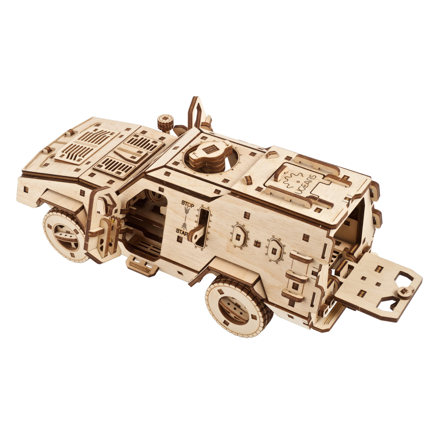 ugears-dozor-b-combat-vehicle-v-hicule-blind-m-canique-en-bois image 2