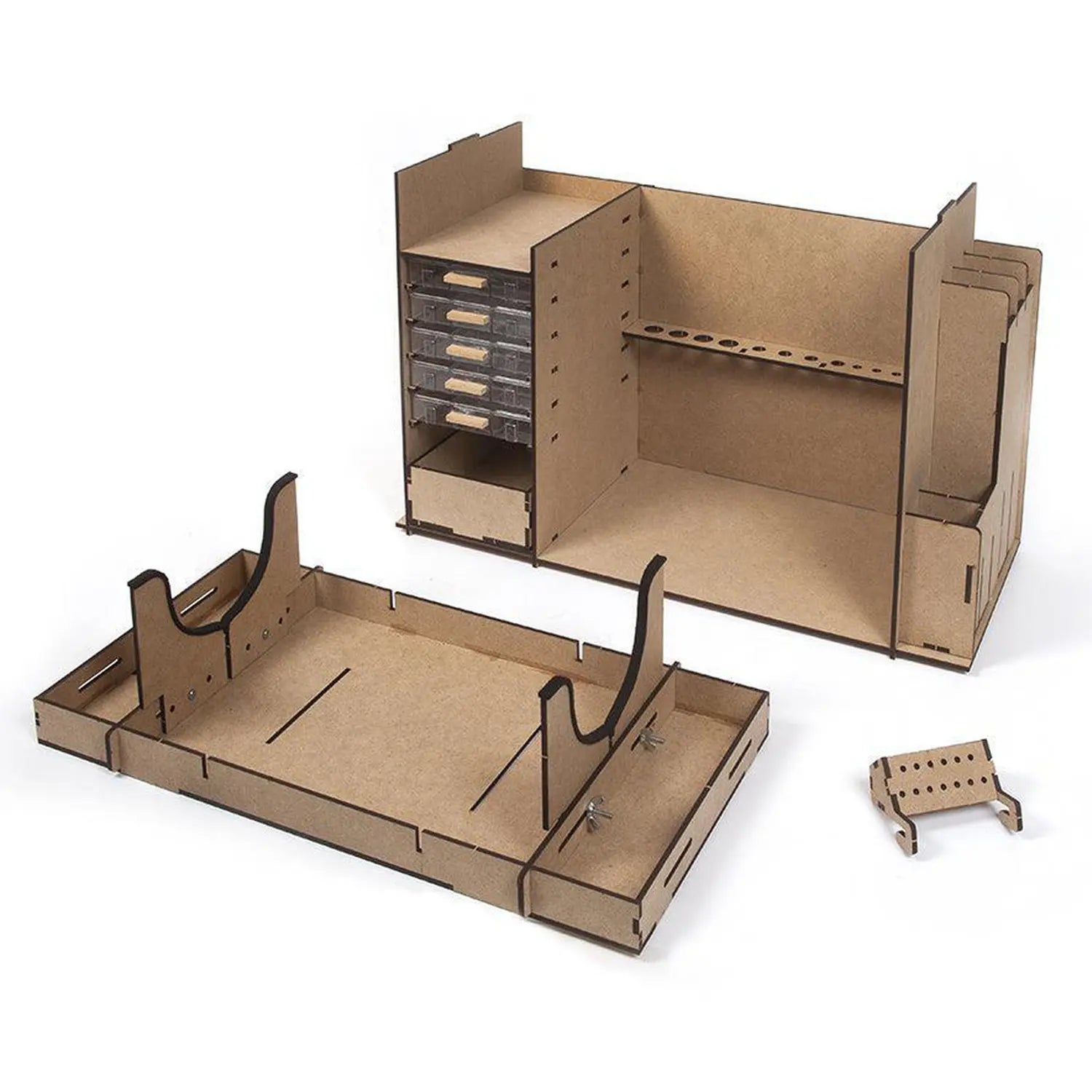 occre-atelier-mobile-organizer-kit-bois-monter-avec-tiroirs image 4