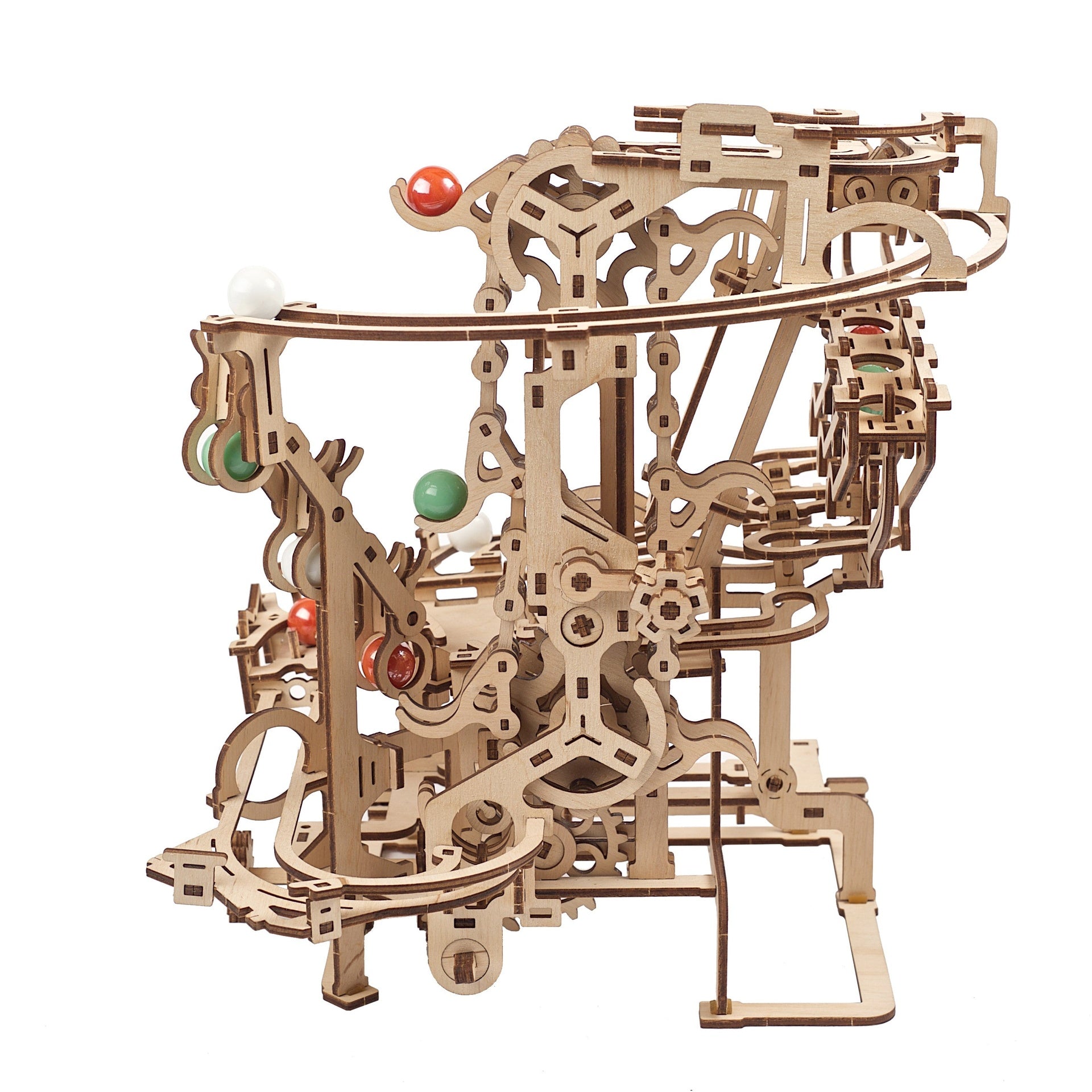 ugears-marble-run-chain-hoist-circuit-de-billes-m-canique-en-bois-construire image 3