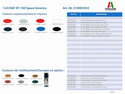 italeri-3933-daf-xf-105-space-america-maquette-camion-monter image 5