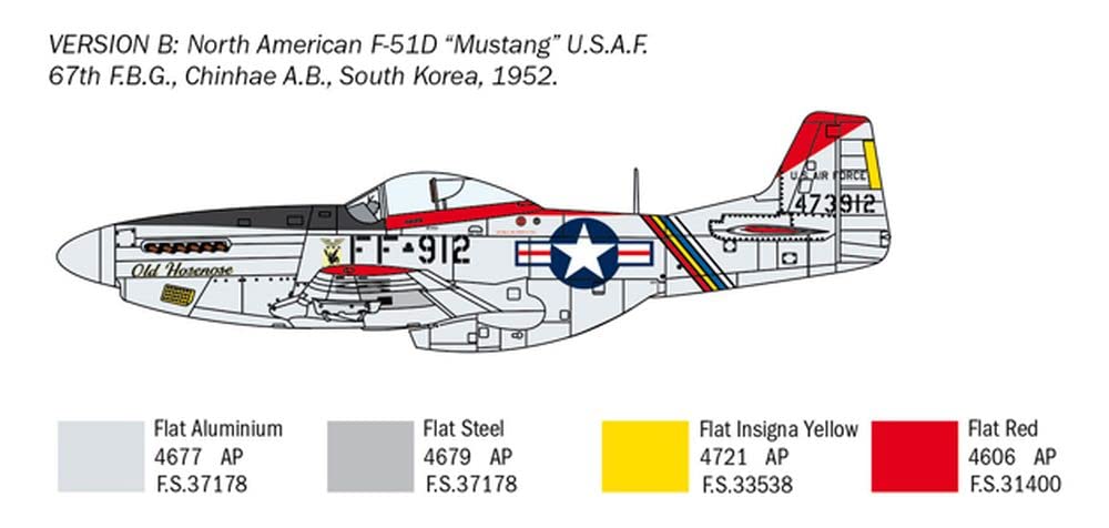 italeri-1452s-f-51d-korean-war-1-72-maquette-avion-monter image 5