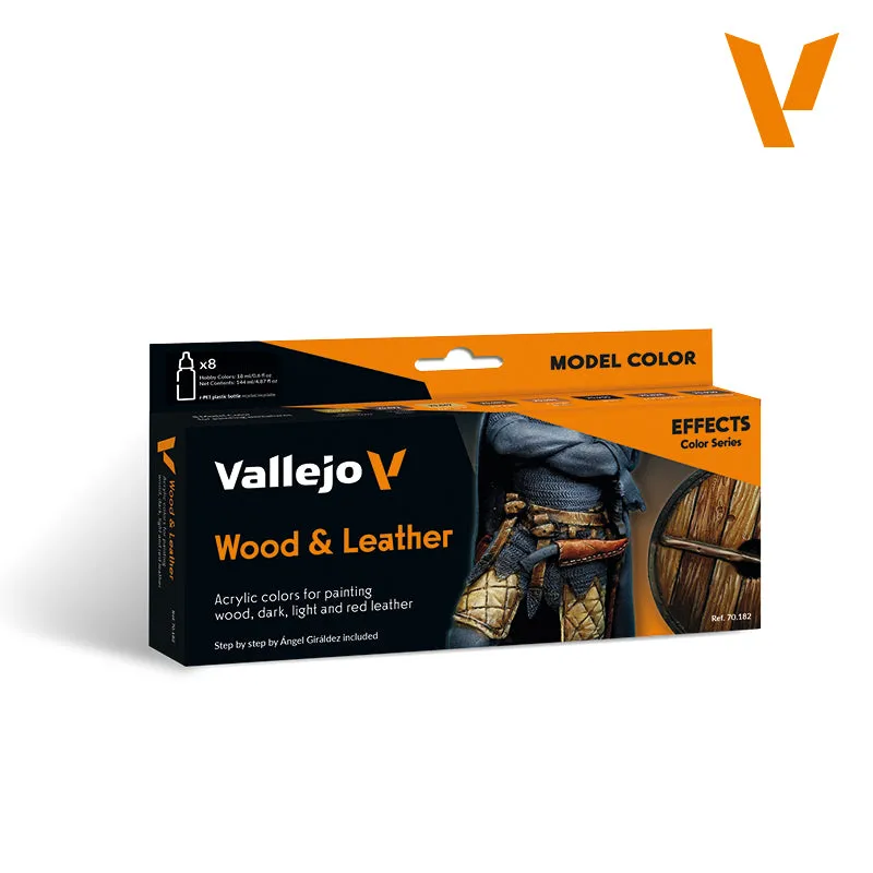 vallejo-set-8-couleurs-effets-bois-et-cuir-18-ml-guide-angel-giraldez image 1